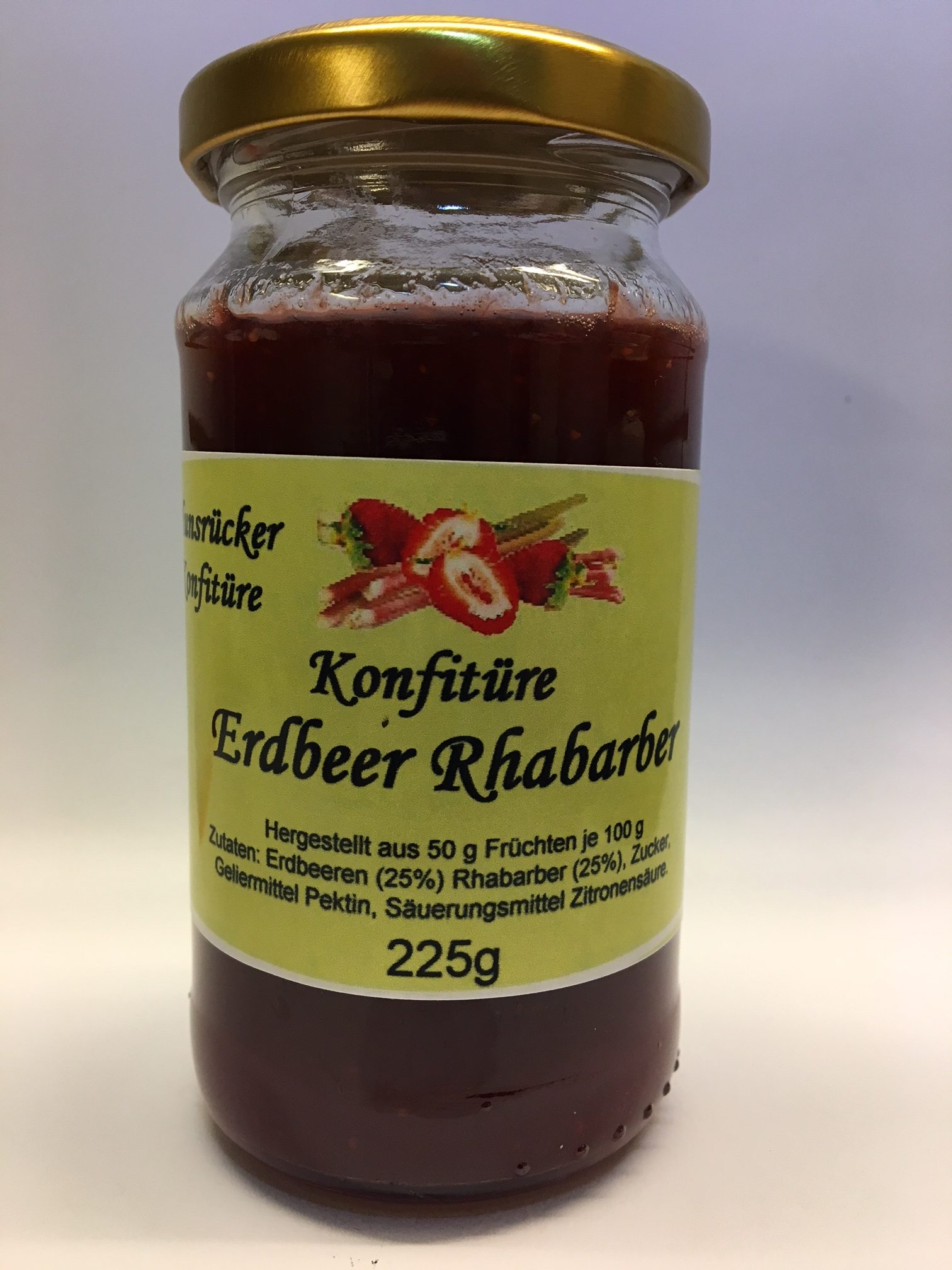 Erdbeer Rhabarber Konfitüre - S&amp;T Onlineshop